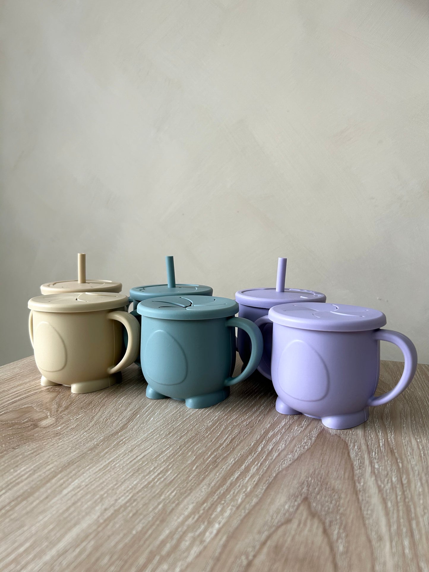 Silicone snack pot with handles