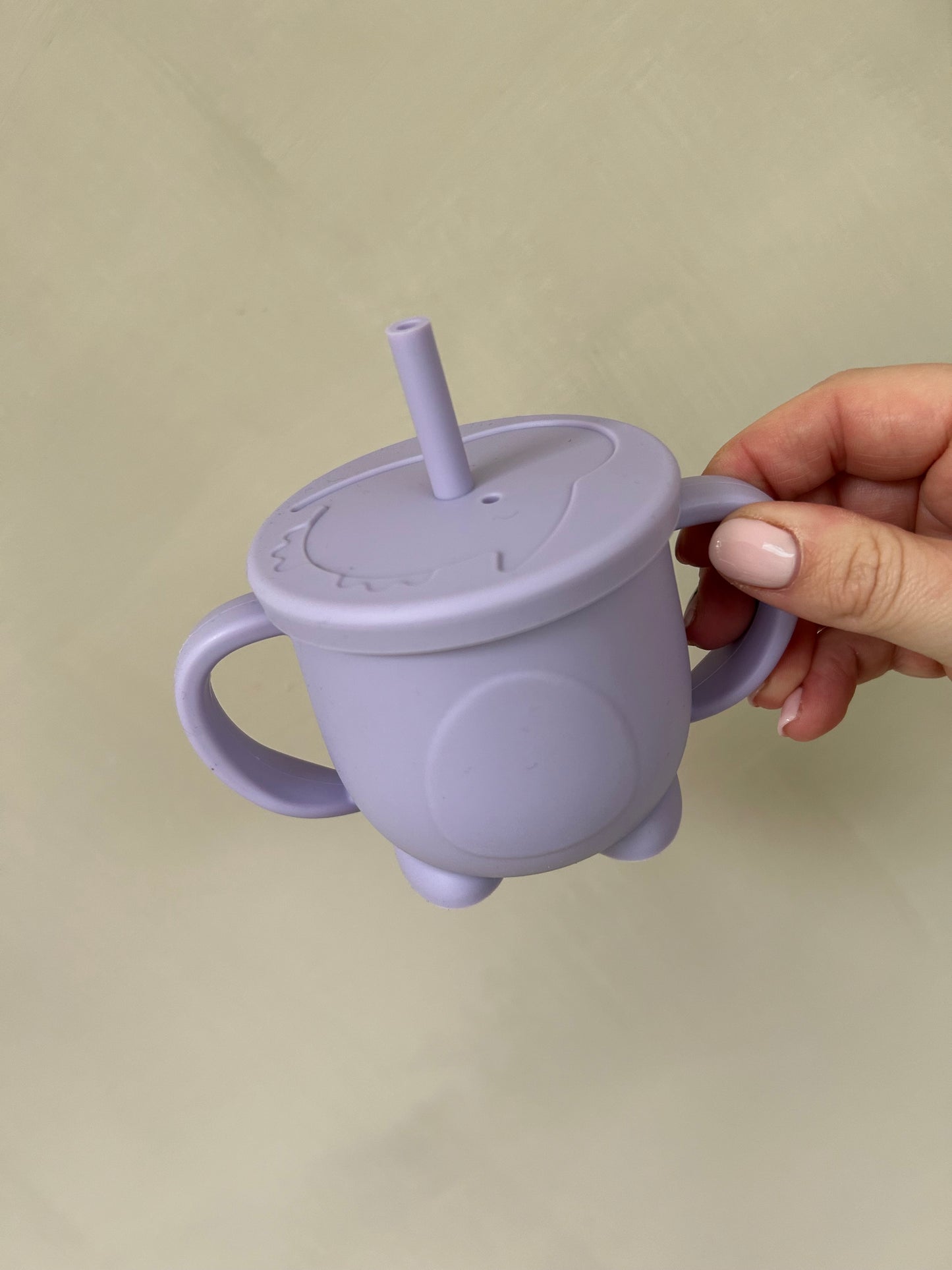 Silicone sippy cup with handles