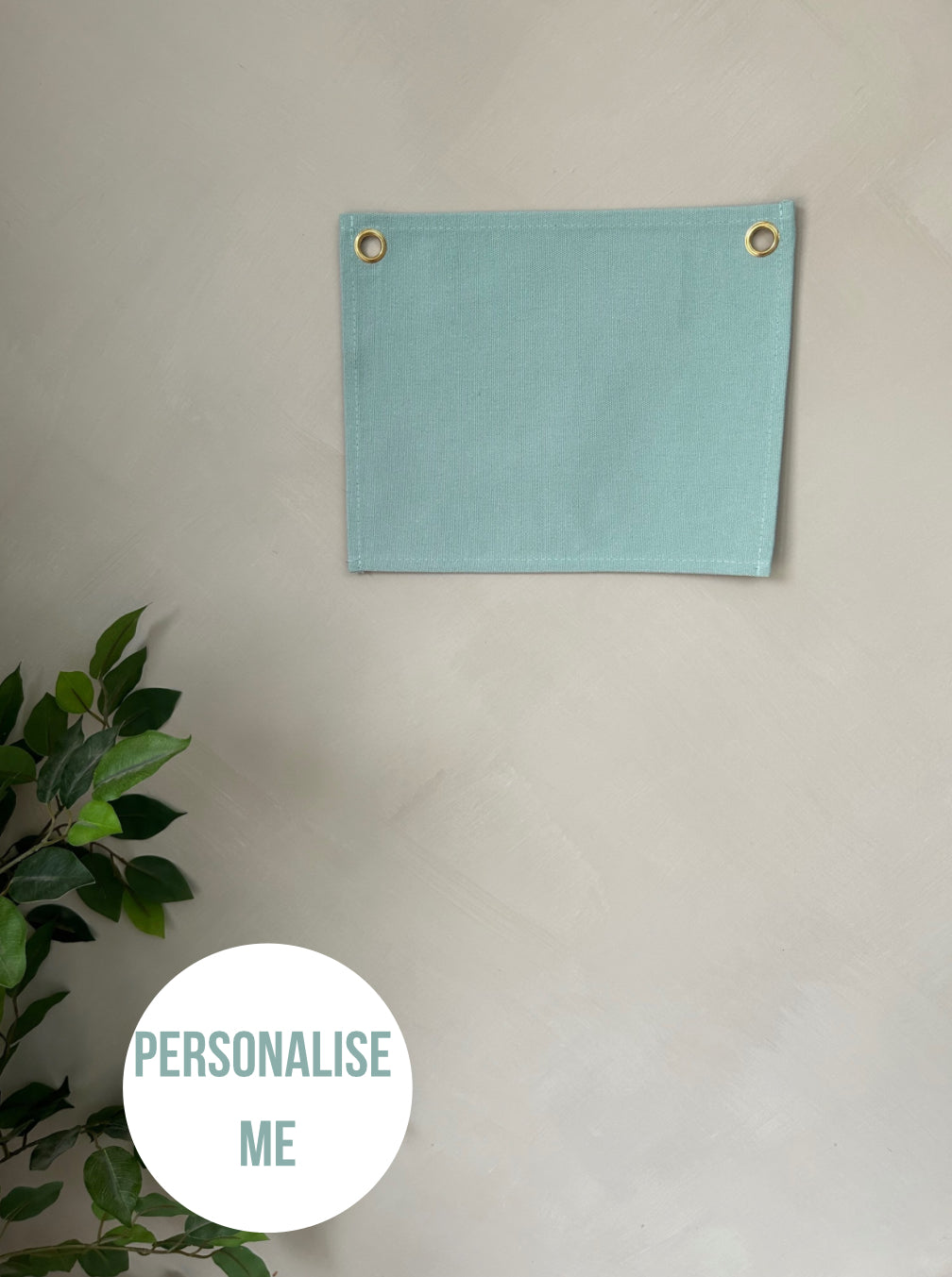 sage green wall flag