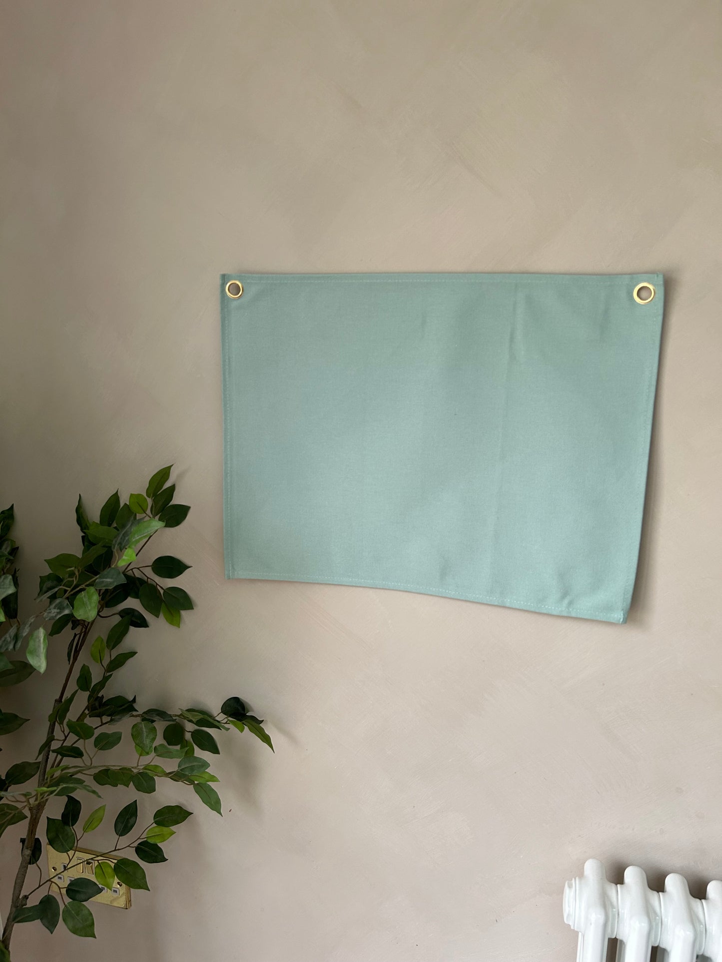 sage green wall flag