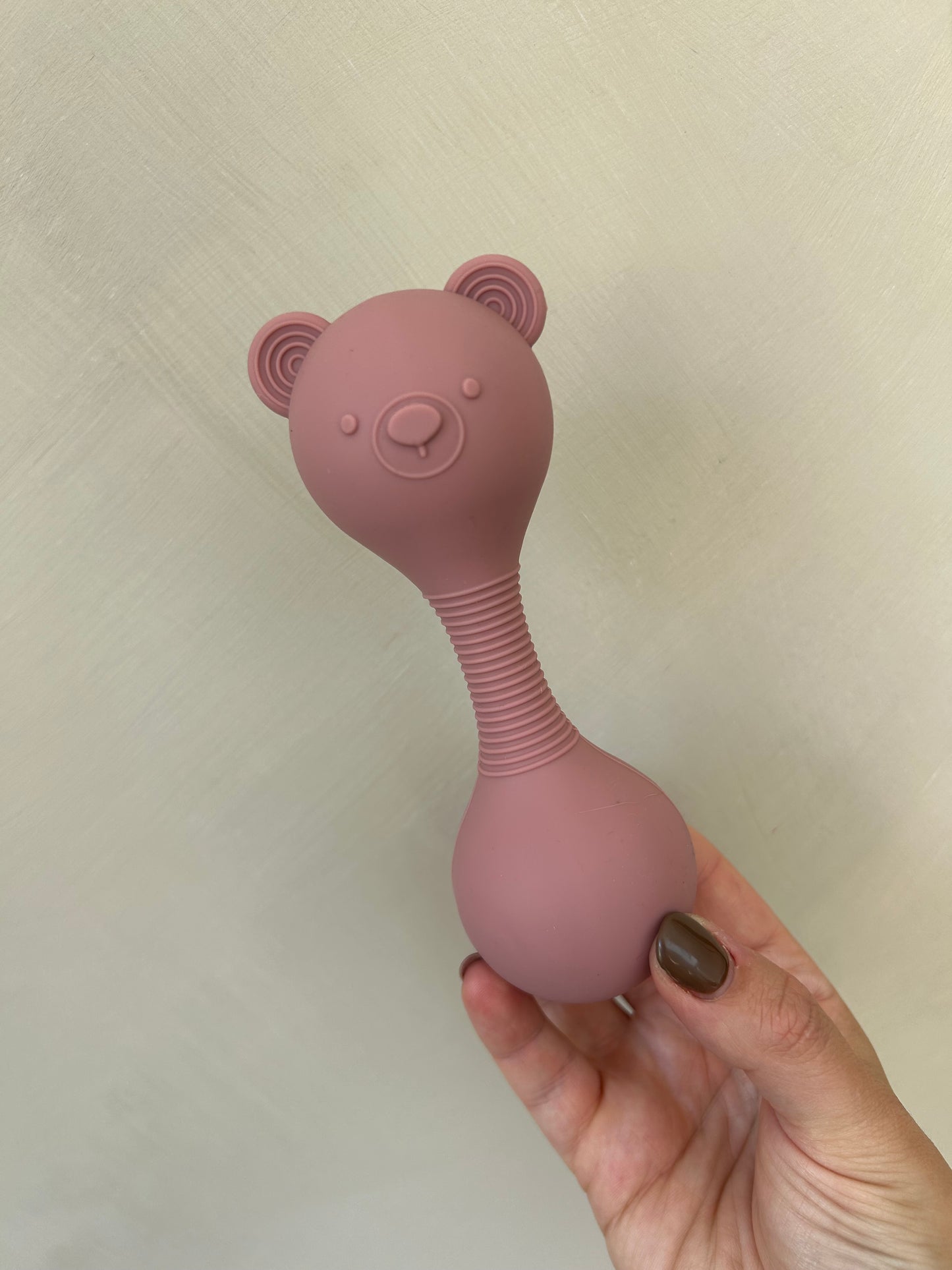 Silicone bear rattle