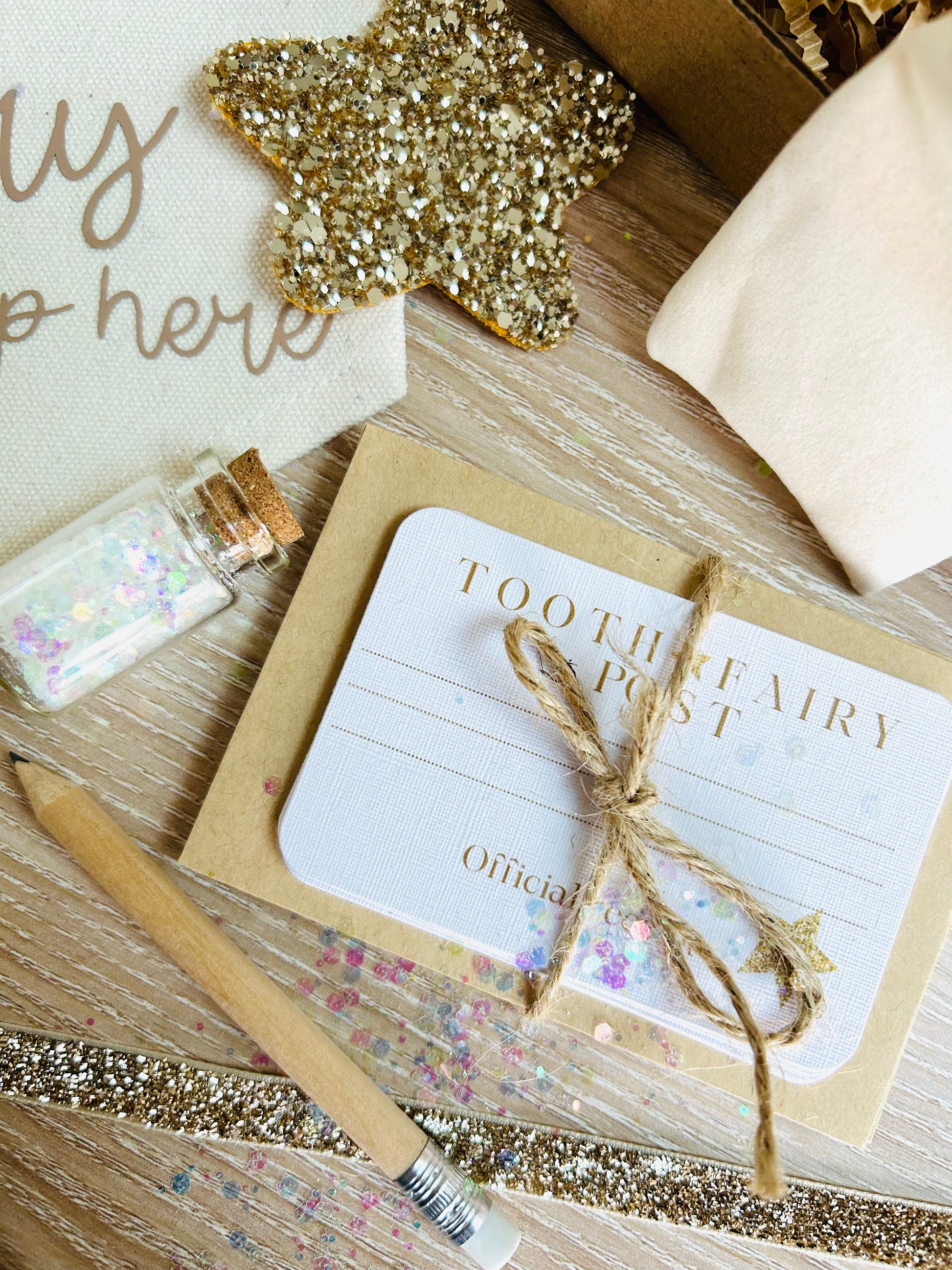 tooth fairy kit with certificates and fairy dust