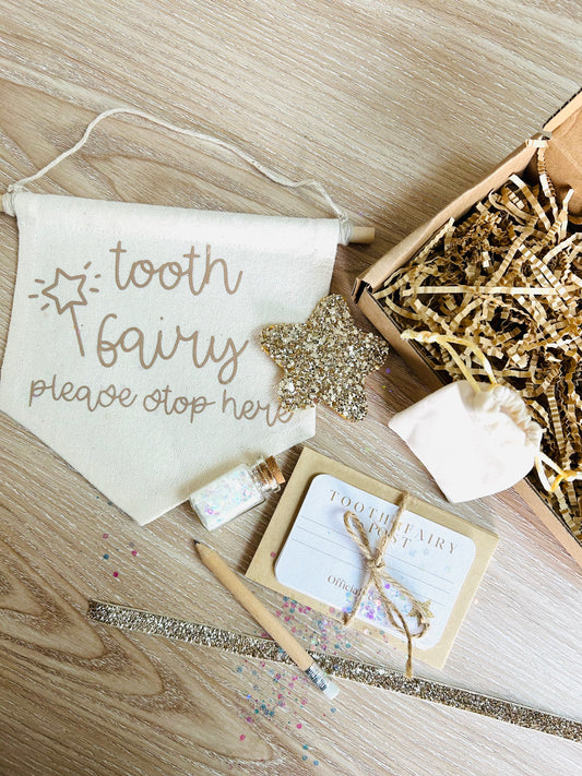 tooth fairy kit with certificates and fairy dust