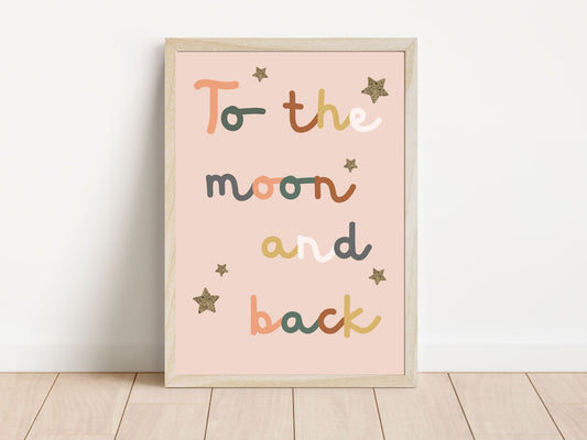 To the moon + back print